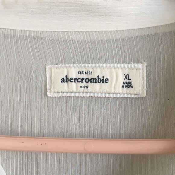 A&F Abercrombie Kids Sheer Button Down Blouse - Picture 4 of 4